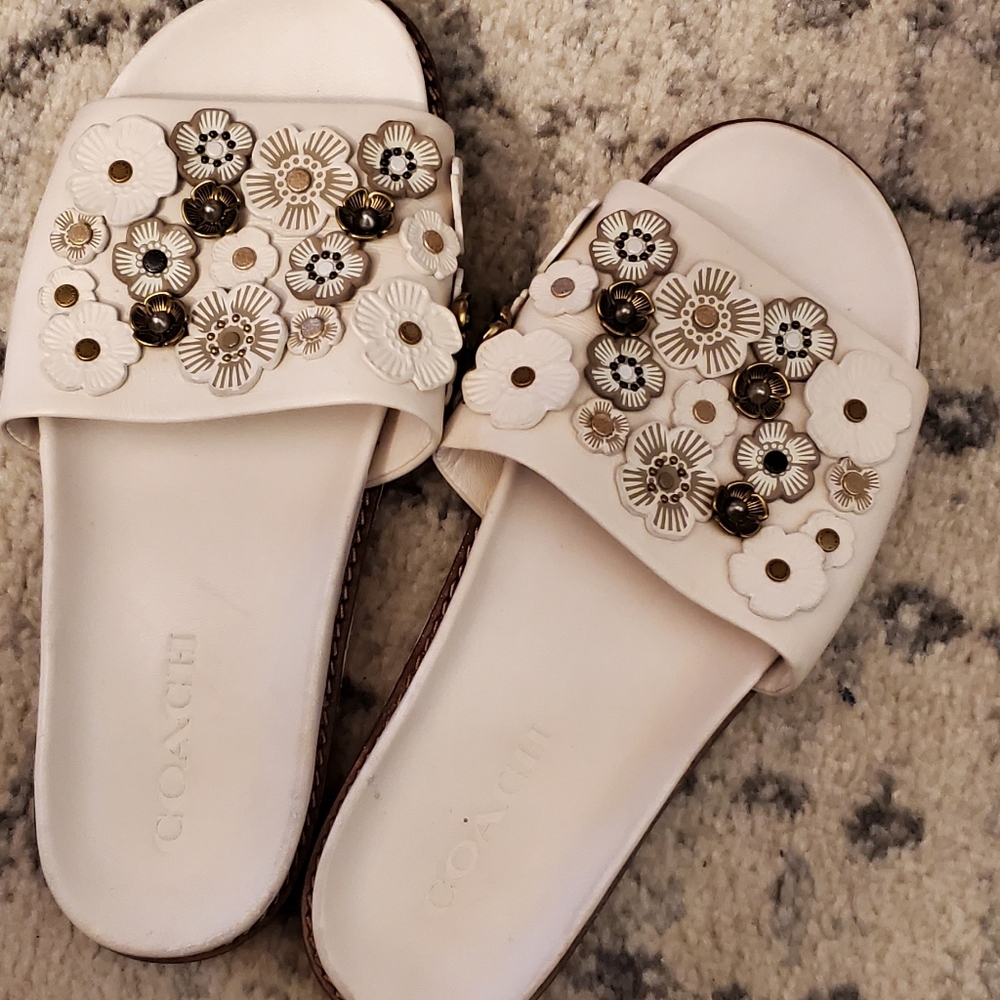 Coach Tea Rose Sport Slide Sandals